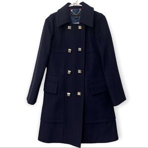 Marc By Marc Jacobs Virgin Wool Blend Coat | Navy Blue | Size XS